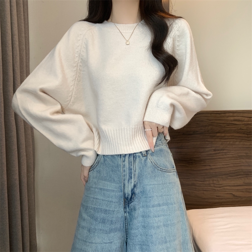 圆领软糯毛衣女春秋2025新款上衣