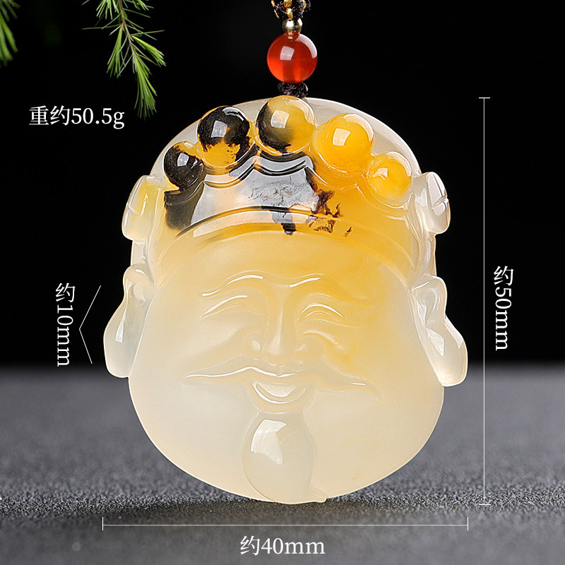 涵怡云南龙陵黄龙玉财神吊坠