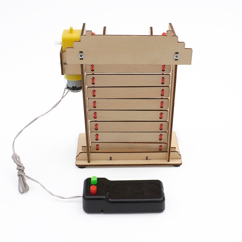 手工制作遥控卷帘门模型学生diy电动卷闸升降门儿童科技拼装玩具
