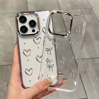Exquisite Bows hearts Couple Phone Case For iPhone 17 Pro