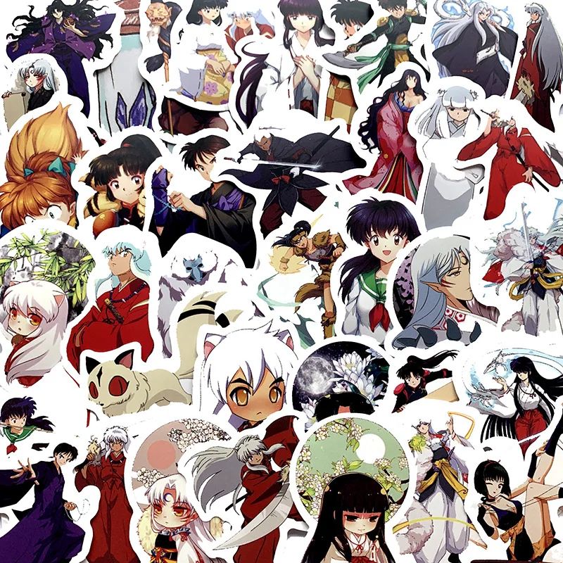 50PCS  Japan Anime Inuyasha Cartoon Stickers For