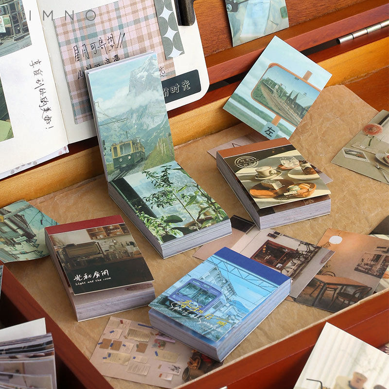 50Pcs Diary Sticker Scrapbooking Light and shadow fleeting