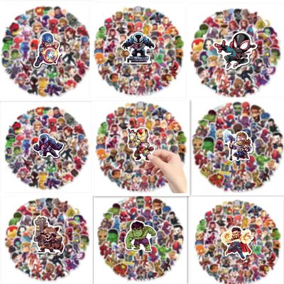 50PCS Cartoon Anime Stickers Decal Kid Toy Superhero
