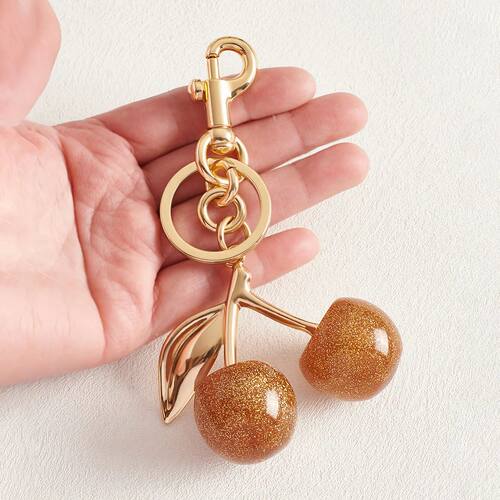 High Quality Fashion Delicious Red Cherry Keychain Summer