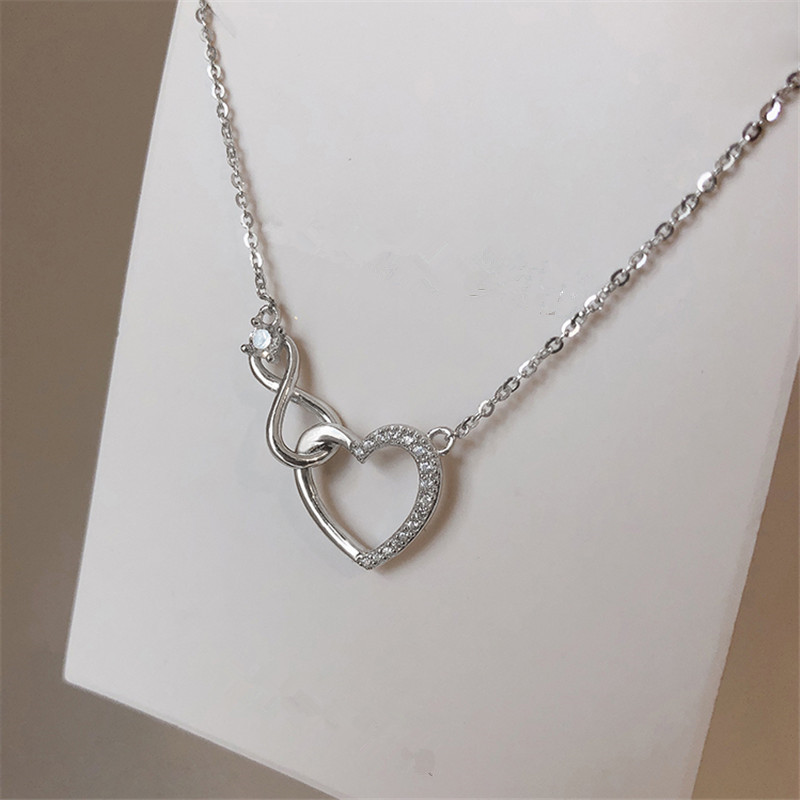 2022 new 925 sterling silver crystal cross heart charm