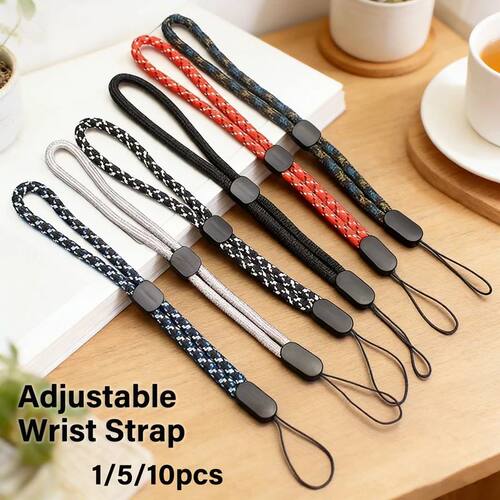1/5/10pcs Phone Straps USB Key Short Lanyard Adjustable