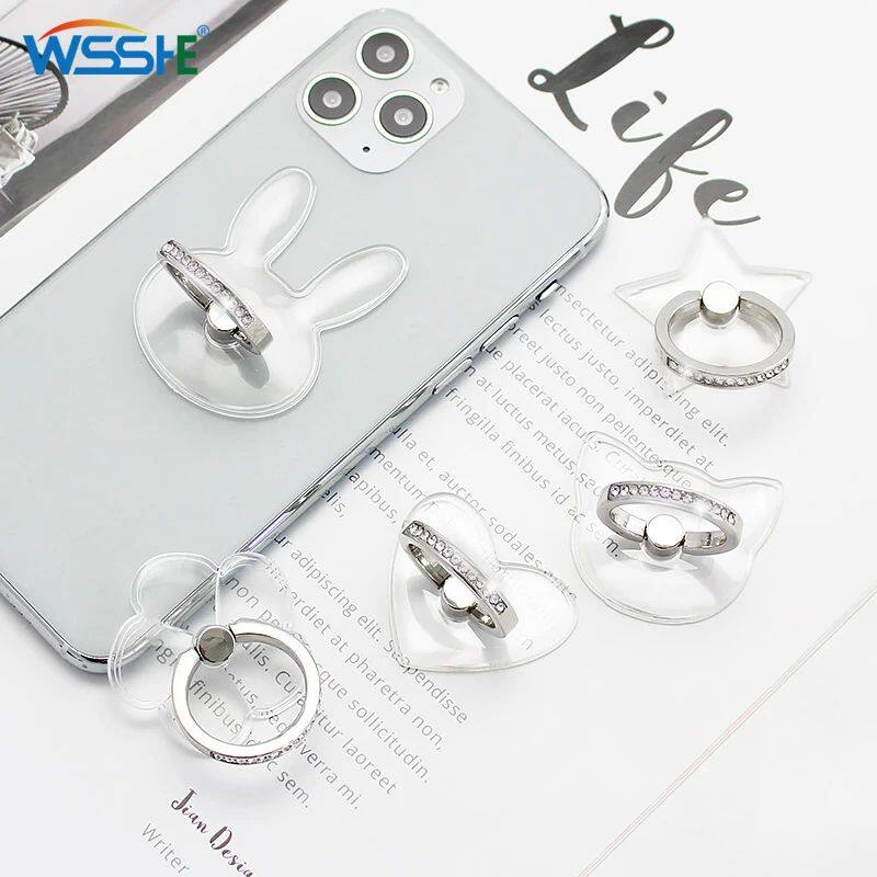 Universal Transparent Finger Ring Mobile Phone Smartphone - 实物图