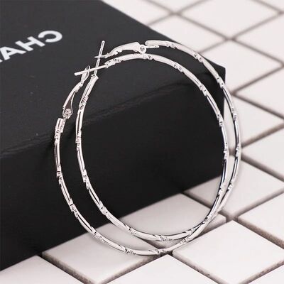 New Fashion Sliver Gold Color Big Hoop Earrings Hoops
