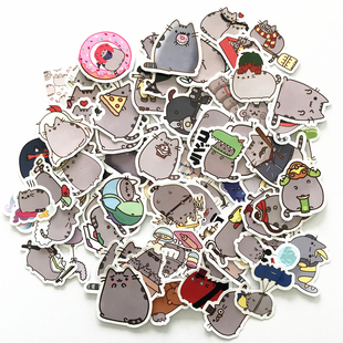 100Pcs/lot Cartoon Cat Stickers Waterproof Skateboard