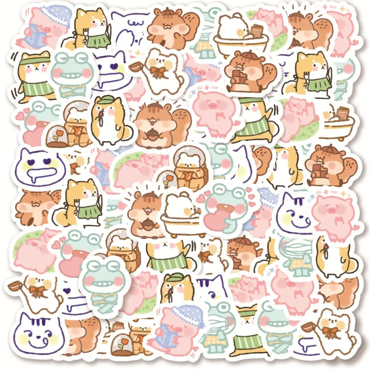 Etori Life 40?PCS?PVC?Cartoon?Cute?Animal Society?Family