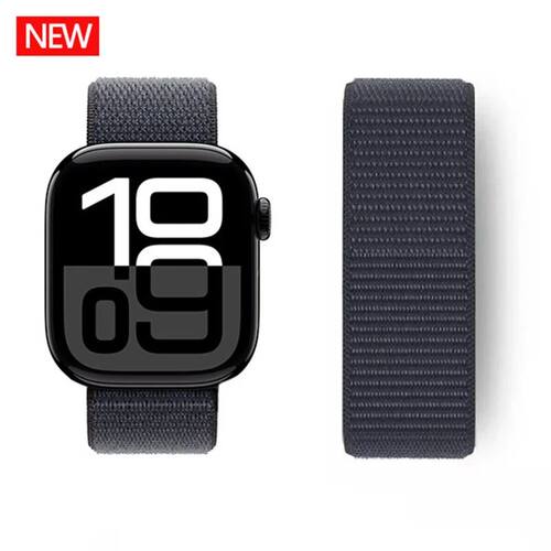 Nylon loop Correa For Apple Watch Band 45mm 44mm 46mm 40mm