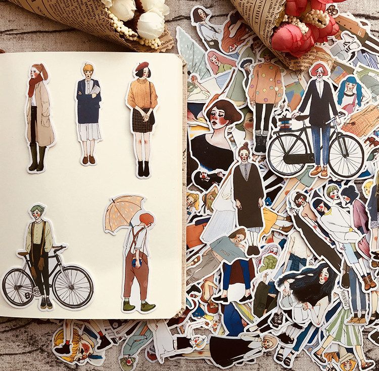 280pcs Cute kawaii self-made Pretty girls scrapbooking