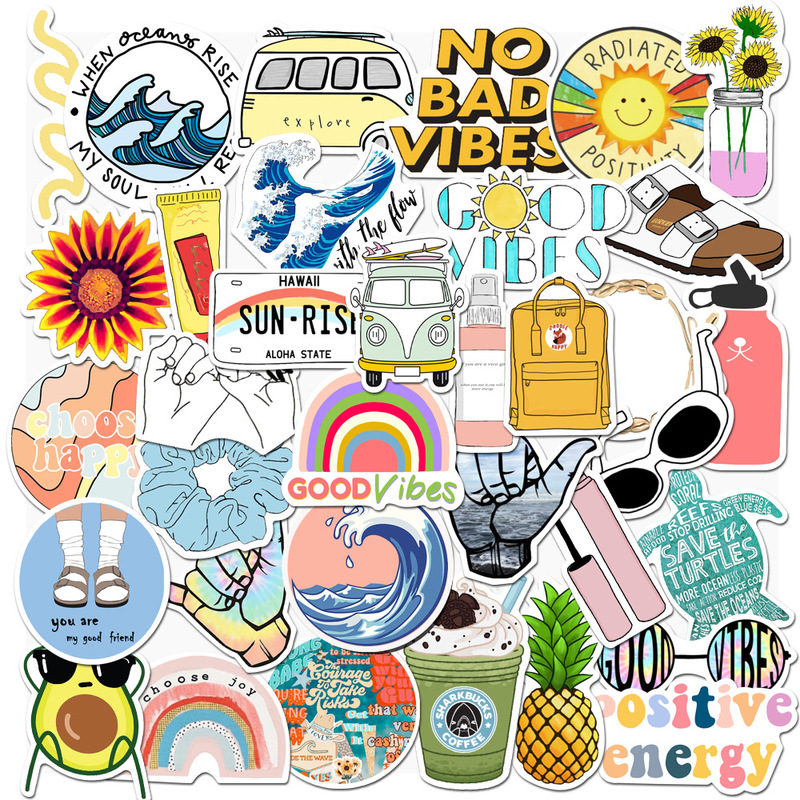 10/35PCS/ Set VSCO Vinyl Stickers Girl Essential Stuff for