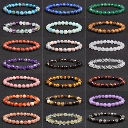 Genuine Natural Stone Bracelet Apatite Lapis Lazuli Agate