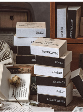 100pcs Vintage Dictionary Words Library Material Paper Memo