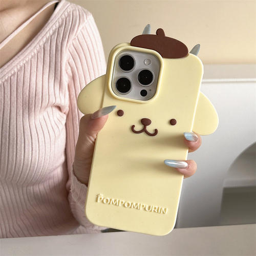 立体布丁狗适用iPhone17promax苹果16pro壳15防摔14硅胶13可爱12卡通11玉桂狗xmax美乐蒂8p保护套5S