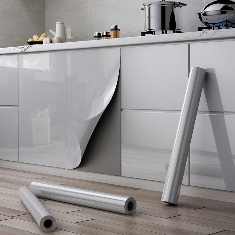 10米橱柜贴纸柜门防水防油自粘厨房柜子衣柜装饰家具翻新改色贴膜