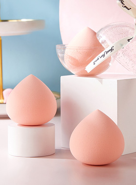桃子美妆蛋不吃粉水果屁桃海绵化妆粉扑盒装泡水变大非乳胶彩妆蛋