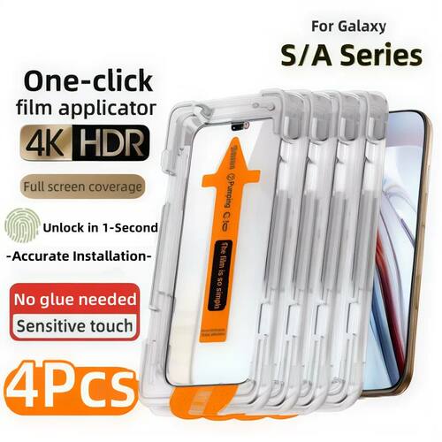 4Pcs Tempered Glass For Samsung S25 S24 Ultra S23 S22 S21