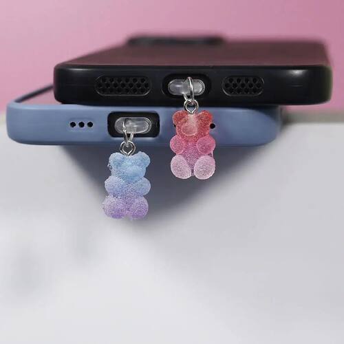 Mobile phone dust plug matte teddy bear mobile phone