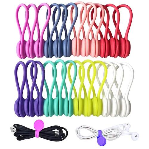 3/10PCS Reusable Magnetic Cable Ties Cord Organizer
