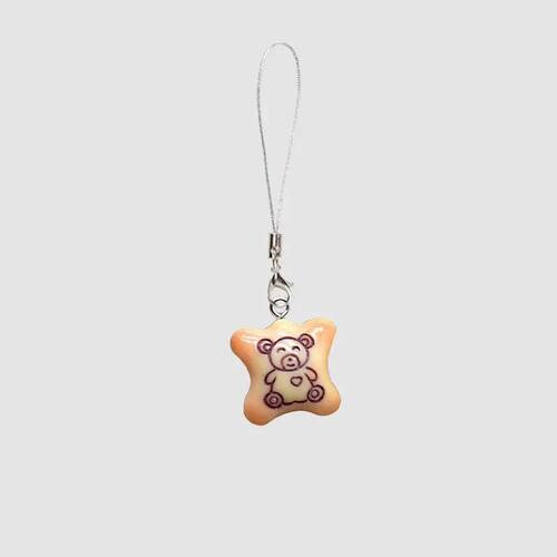 Love Bear Biscuit Phone Charms Pendant Cute Kawaii Anime