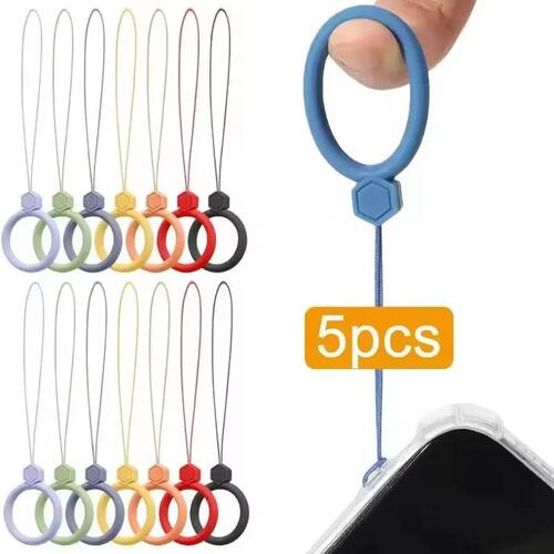 Anti-lost Mobile Phone Pendant Finger Ring Short Silicone