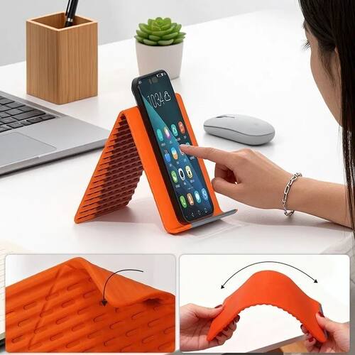 Multifunctional Mobile Phone Stand, Silicone Desktop