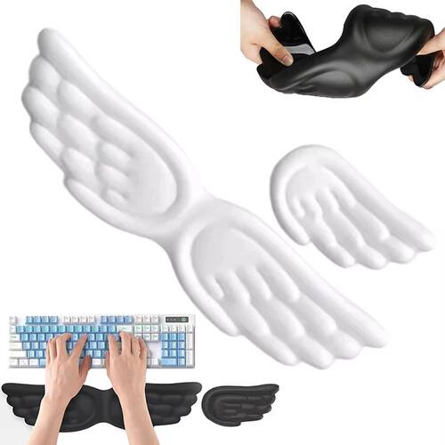 Angel Wings Shaped Keyboard Mouse Wrist Rest Wing Memory