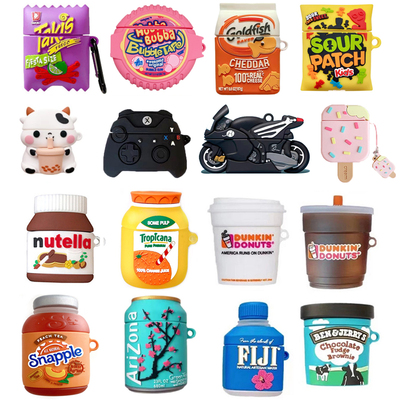 Cover for Apple AirPods 1 2 3 3rd Case for AirPods Pro Case Cute 3D Snack Bag Drink Bottles Earphone