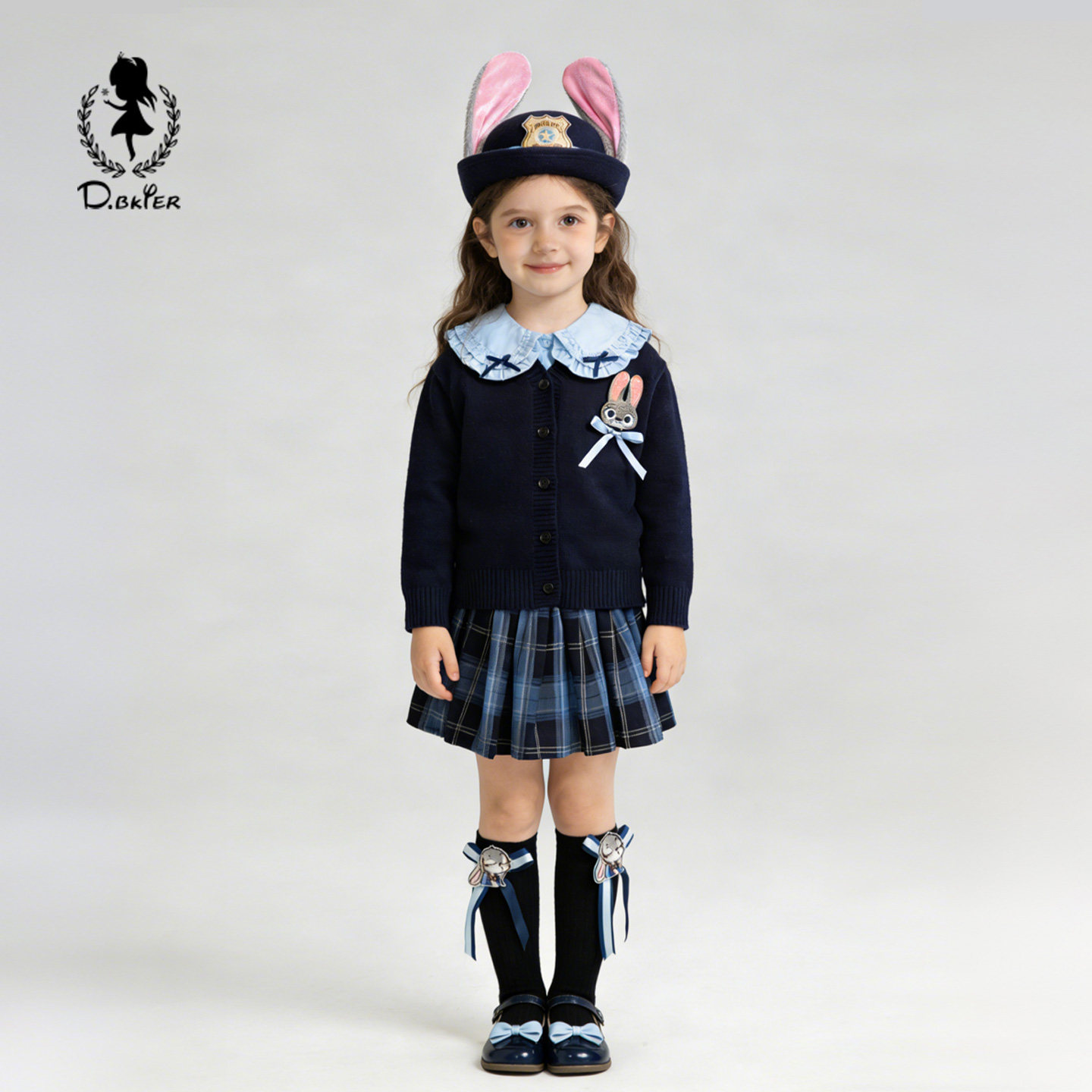 sesameclub女童春季新款套装朱迪兔子警官儿童衣服学院女孩jk裙子,童装/婴儿装/亲子装,套装,淘宝优惠券,粉丝福利购,淘宝优惠卷