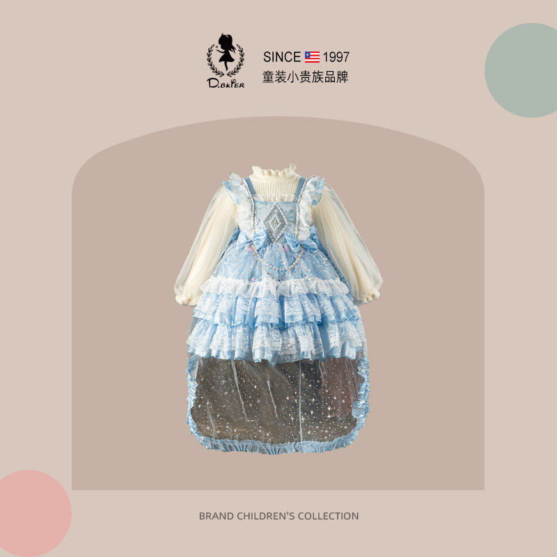 sesameclub爱莎公主裙女童