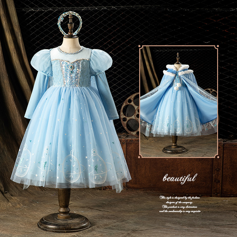 sesameclub女童爱莎公主裙连衣裙