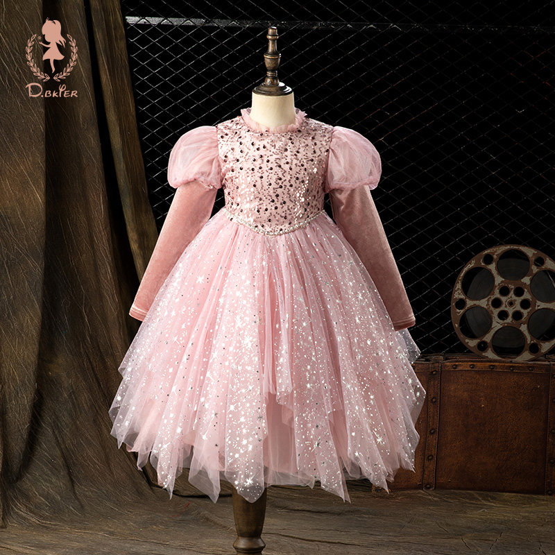 女童礼服公主裙小女孩高端轻奢小众生日钢琴演出服花童儿童主持人