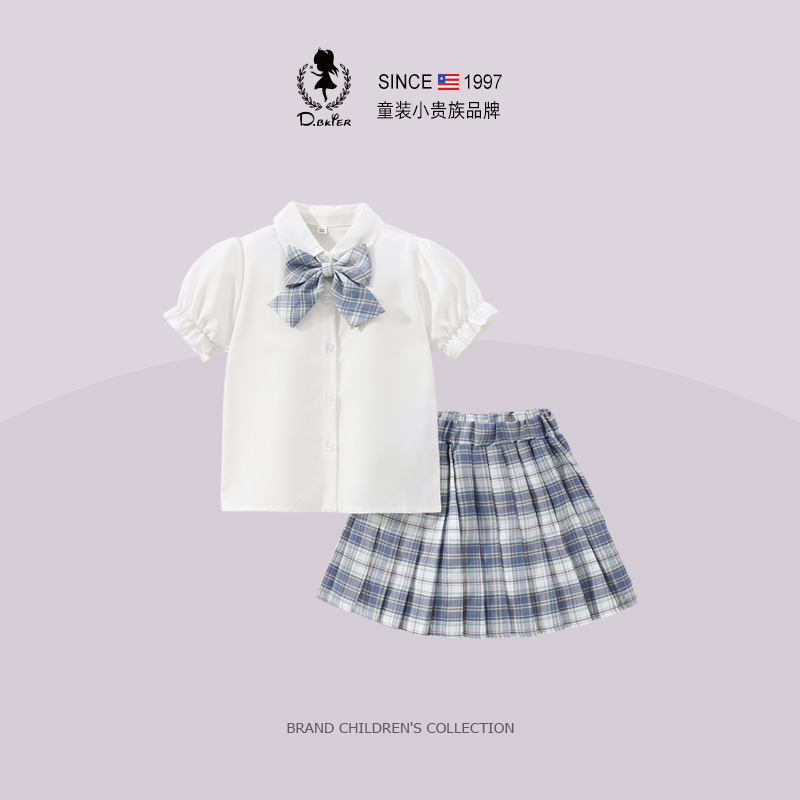 sesameclub女童套装夏季JK短裙