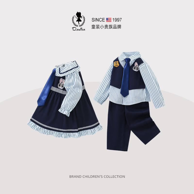 sesameclub男童女童朱迪警官衣服