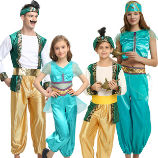 万圣节儿童阿拉伯服装阿拉丁神灯王子迪拜衣服茉莉公主舞台演出服