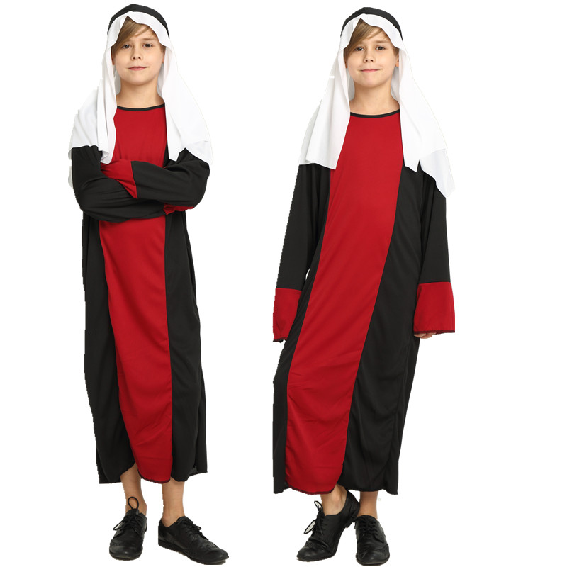万圣节儿童男牧羊人衣服生日大佬土豪演出服阿拉袍运动会开幕服装