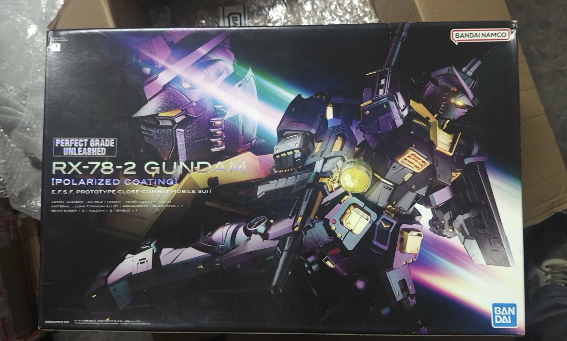 现货 日本万代 PB中国限定 PG PGU2.0 RX78 元祖 电镀 偏光涂层版