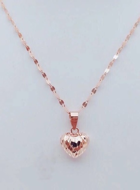 玫瑰银银好纯银S999项链女足银吊坠锁骨链七夕情人节女友礼物潮