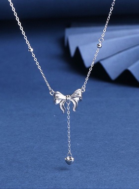 新款饰品项链女千足银在逃公主爱心流苏设计轻奢520情人节礼物