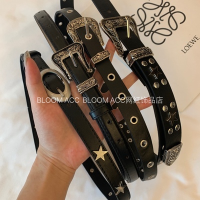 腰带皮革五角星暗黑系