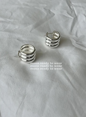 【8.14日早10点上新 抢先加购】MONA925银色 耳环耳饰女小众搭配