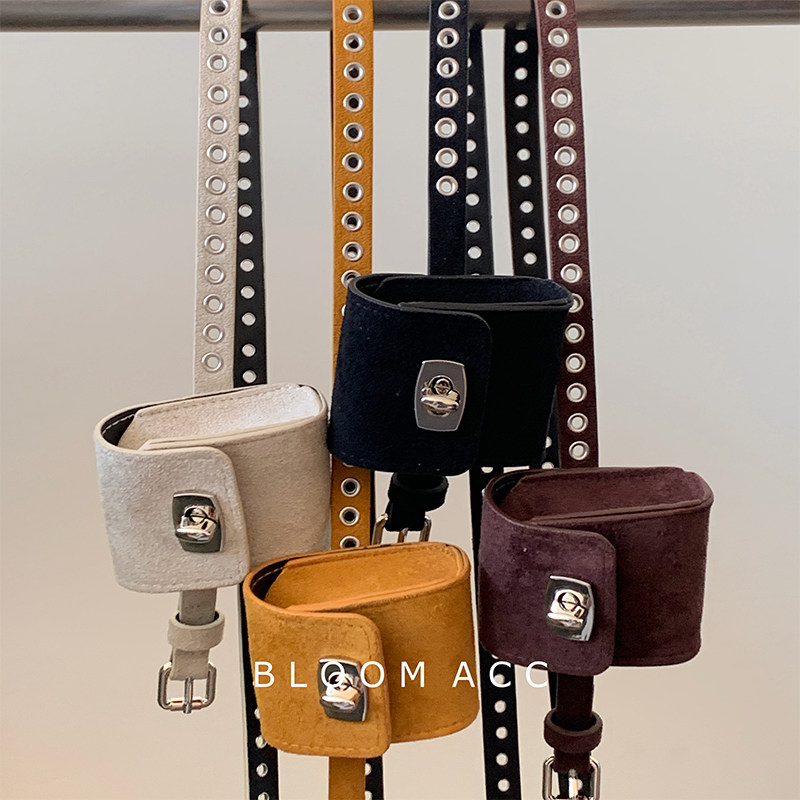 2026新韩系ins风博主同款时尚免打孔腰带包连衣裙牛仔裤腰带小包