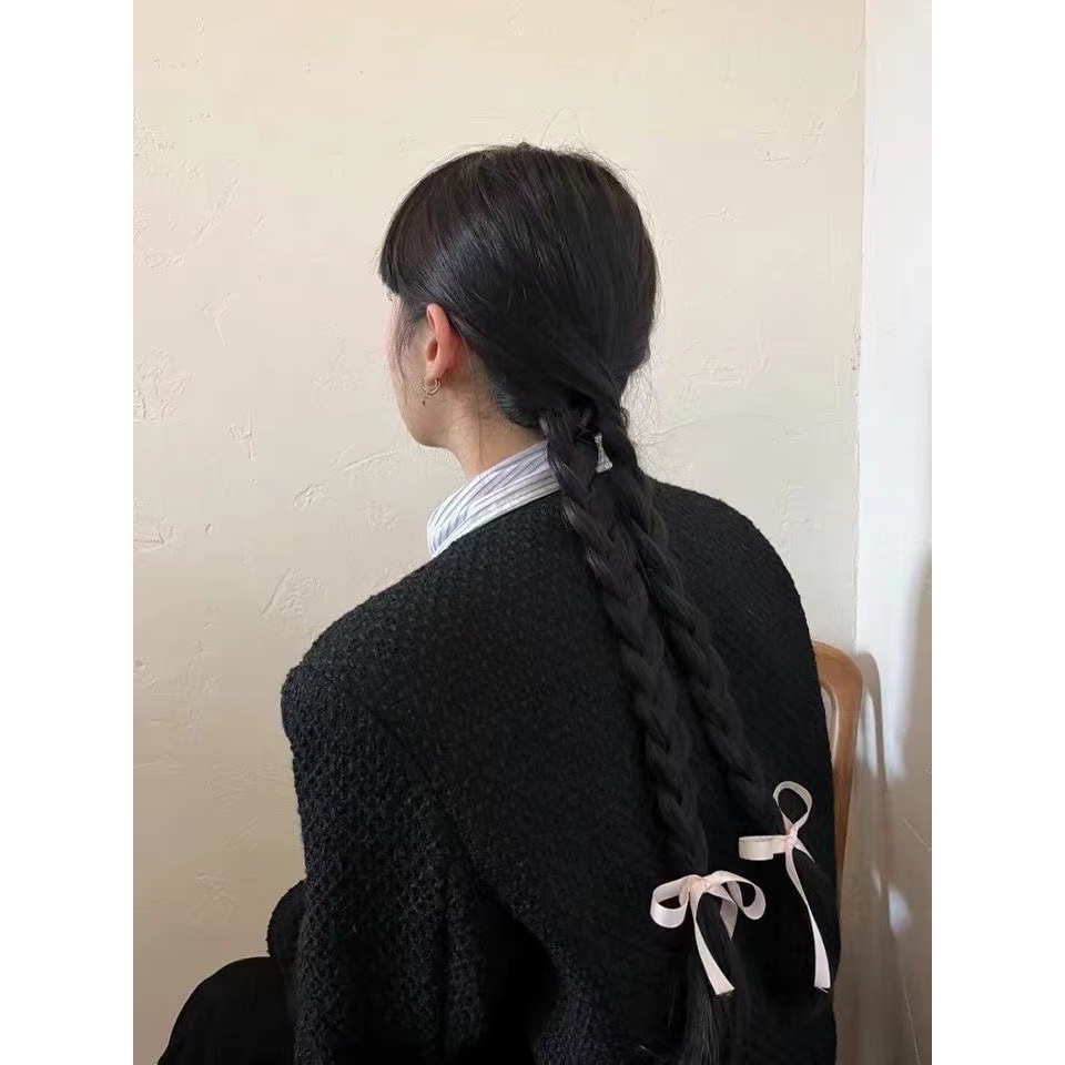 韩版新款蝴蝶结飘带ins风网红少女甜美百搭发带丝带头绳发饰发绳