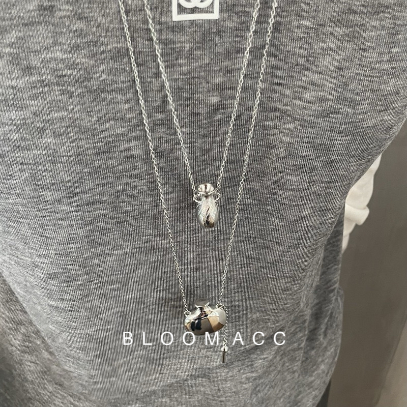 韩国博主同款生命之水小酒神项链小众设计感叠戴长款毛衣链