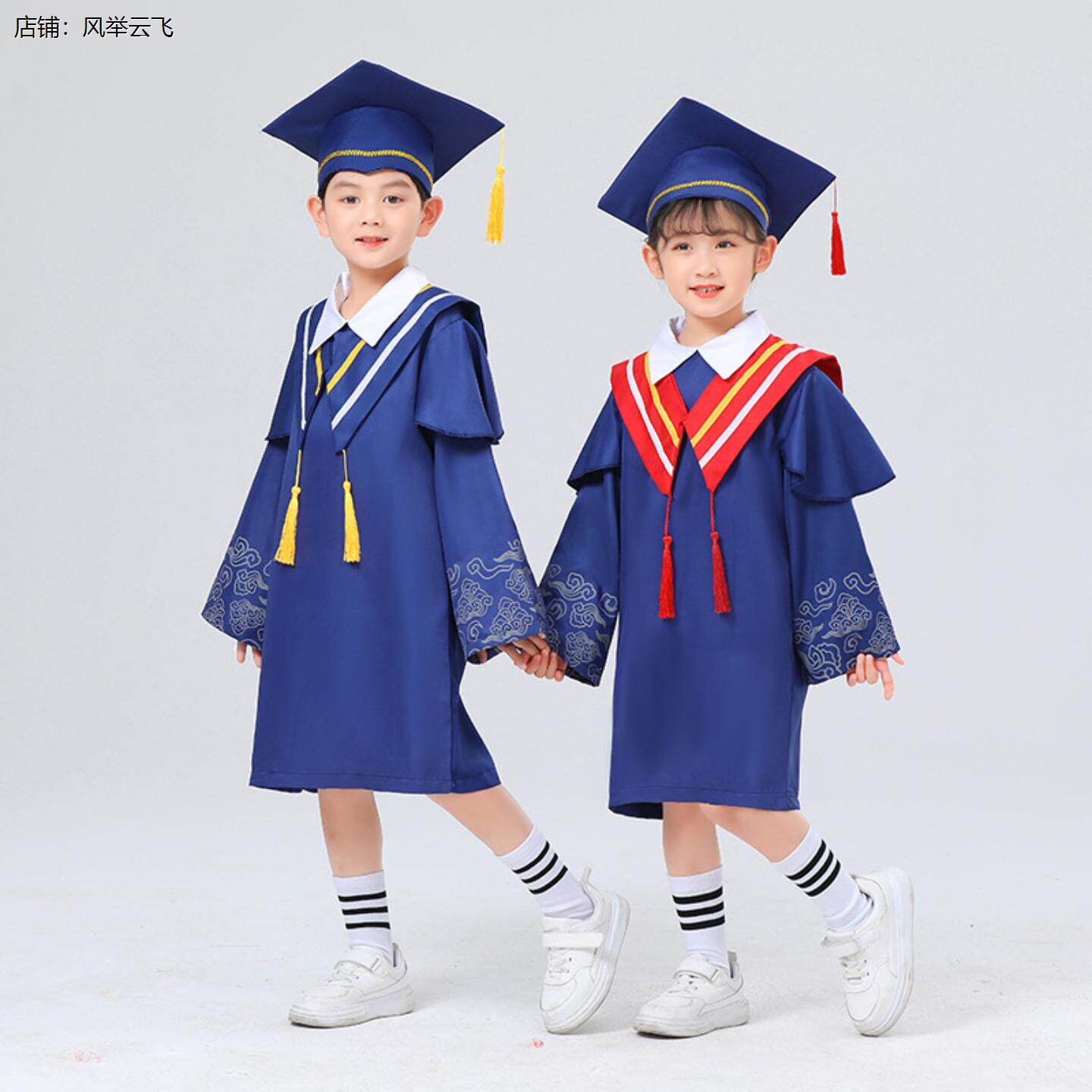 新款儿童博士服幼儿园学
