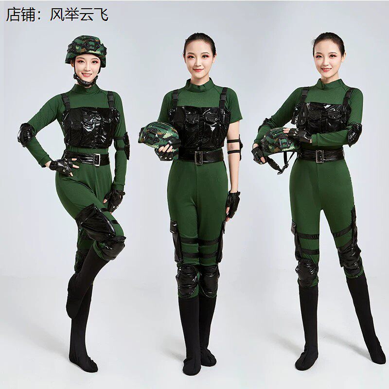 学生升旗手军旅舞蹈服水
