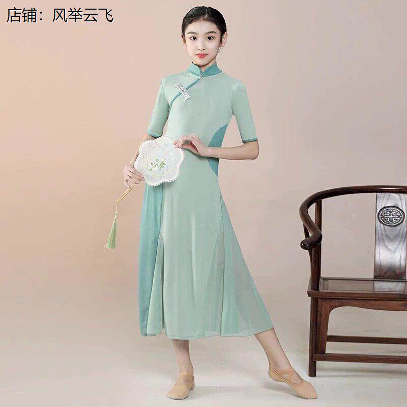 外婆桥舞蹈服儿童旗袍古