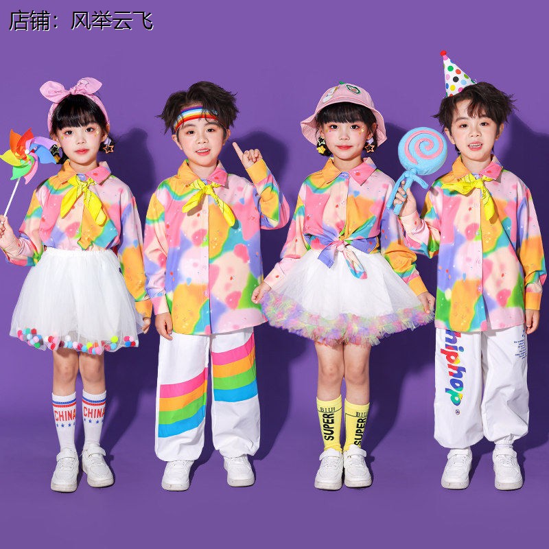 儿童多巴胺花衬衫啦啦队